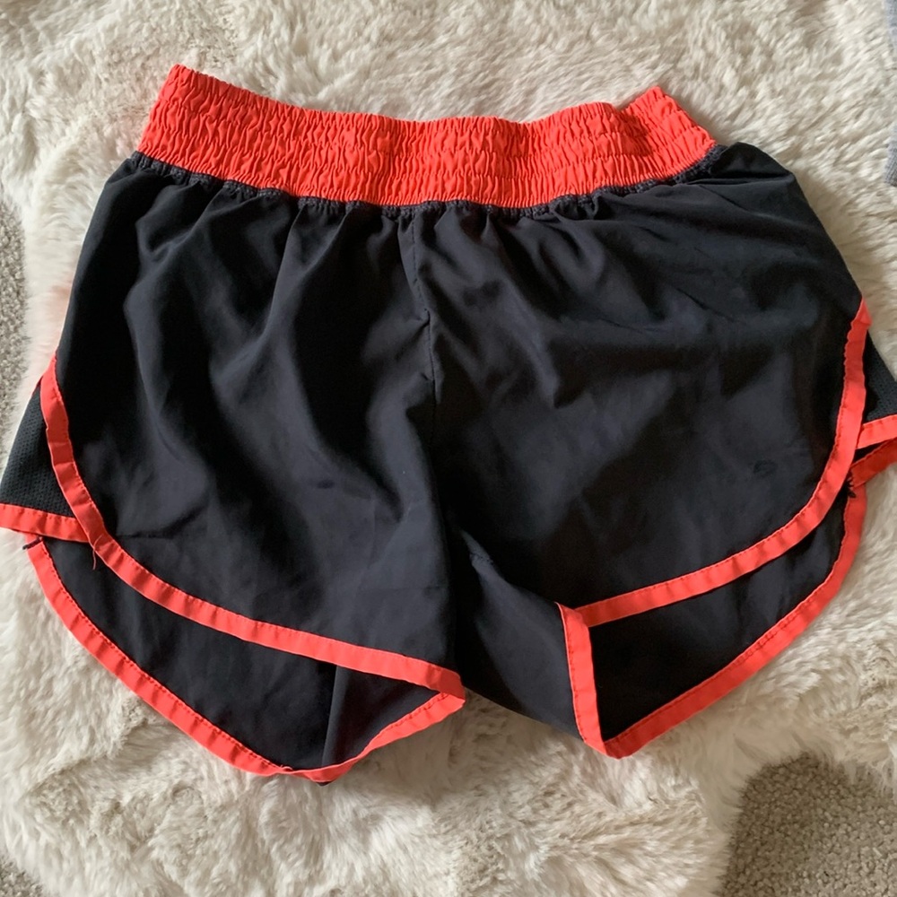 GRAY AND NEON TRACK SHORTS